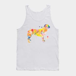 Alpine Dachsbracke Dog Watercolor Painting - Yellow Tank Top